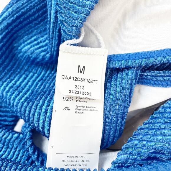 Cupshe Women's Cobalt Blue Ribbed Bralette and Bottoms Set Size Medium - Picture 6 of 9